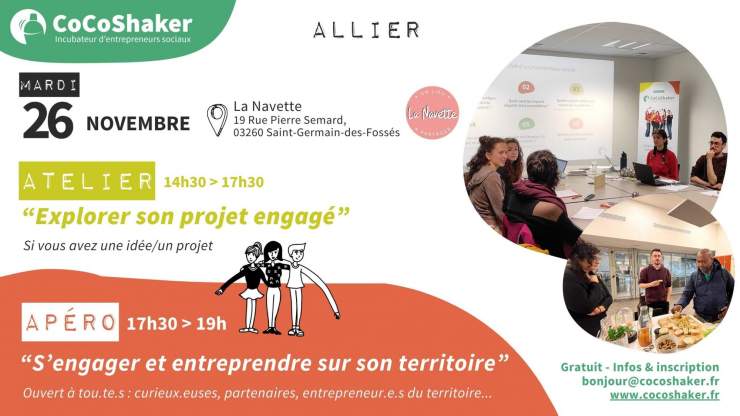 Atelier & Apéro “Explorer son projet engagé” dans l’Allier