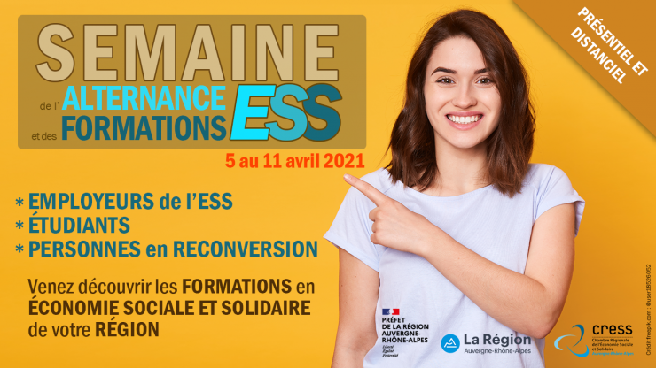 Venez découvrir les formations en Economie Sociale et Solidaire de votre région, durant la Semaine de l'alternance et des formations en ESS !