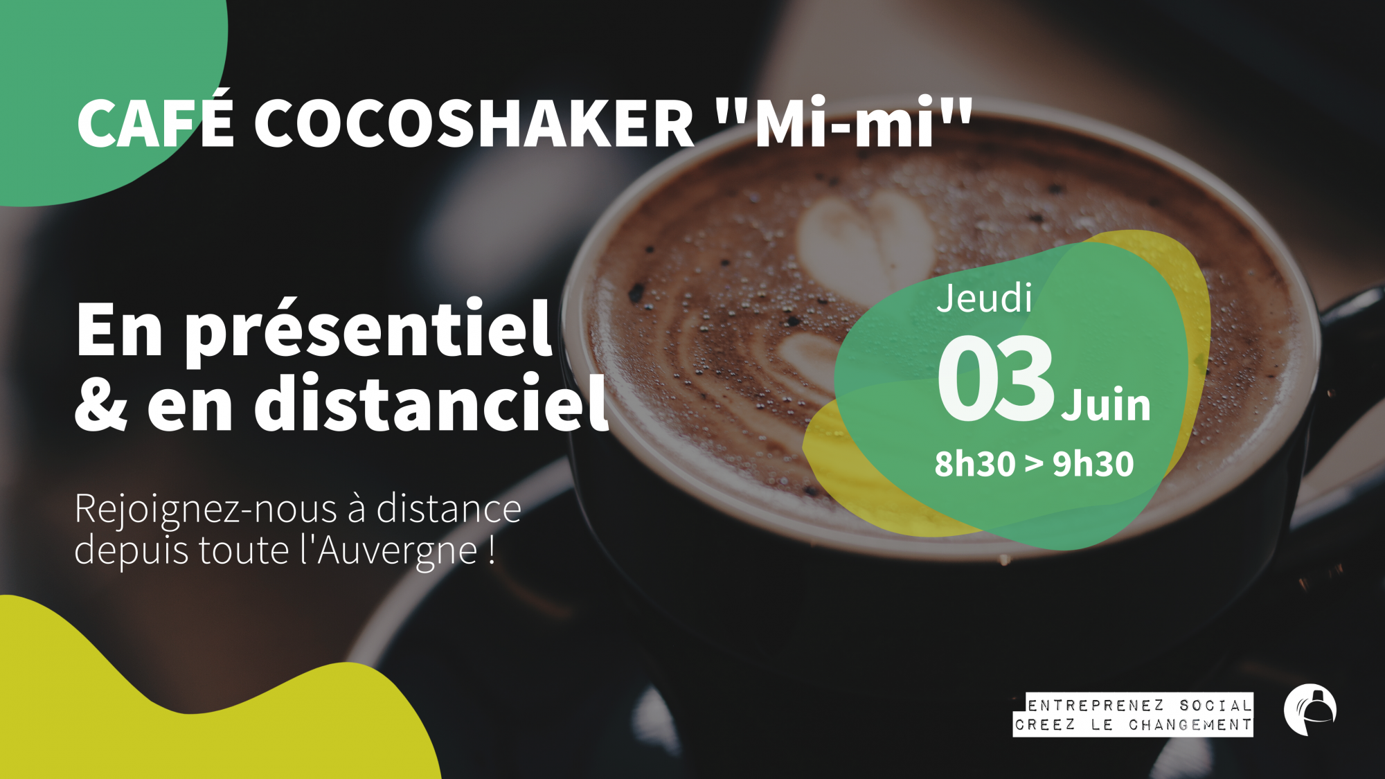 Réseautage : Café CoCoShaker – Clermont Ferrand (63) ou en distanciel