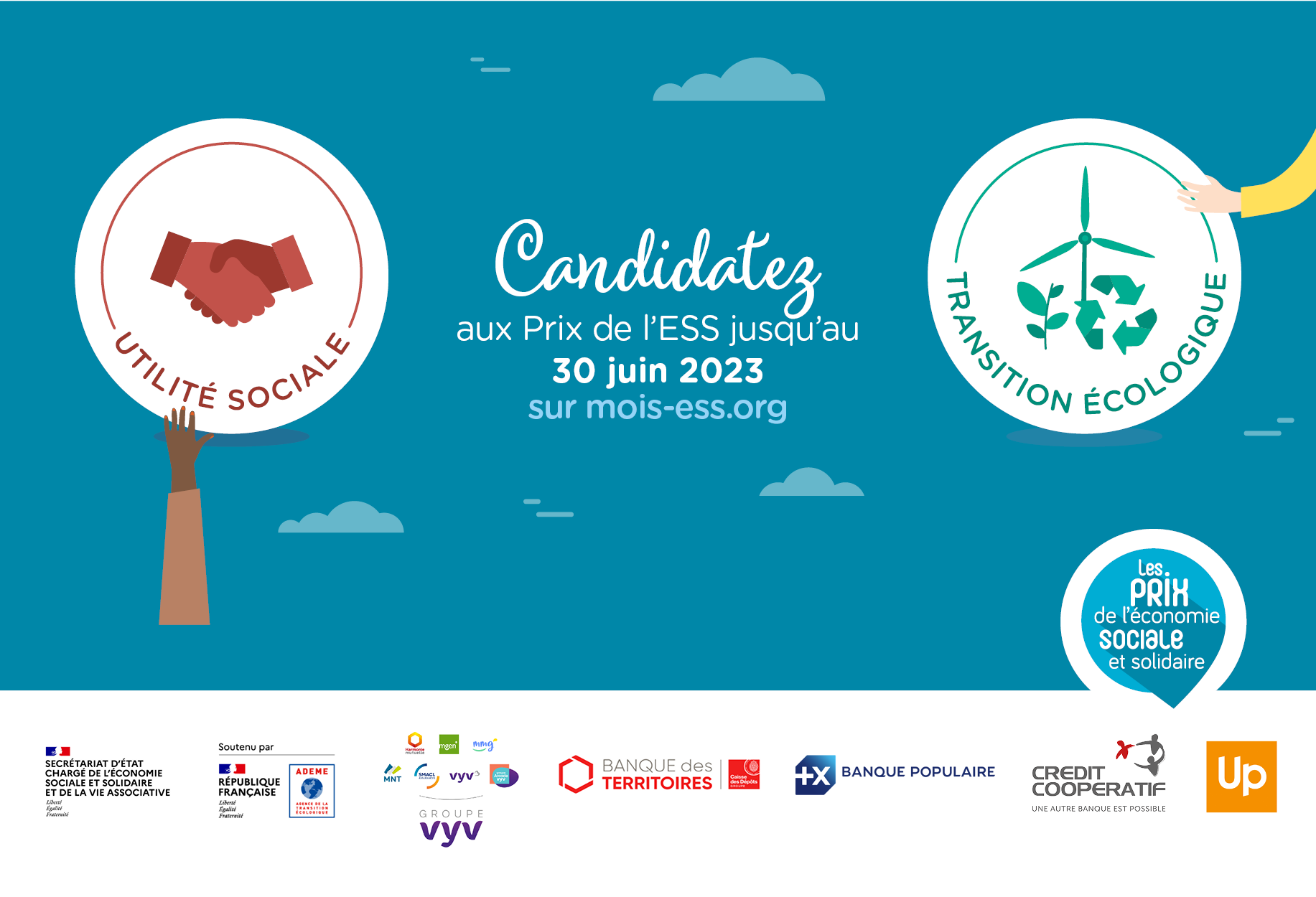 Prix de l&rsquo;ESS 2023 : ouverture des candidatures !