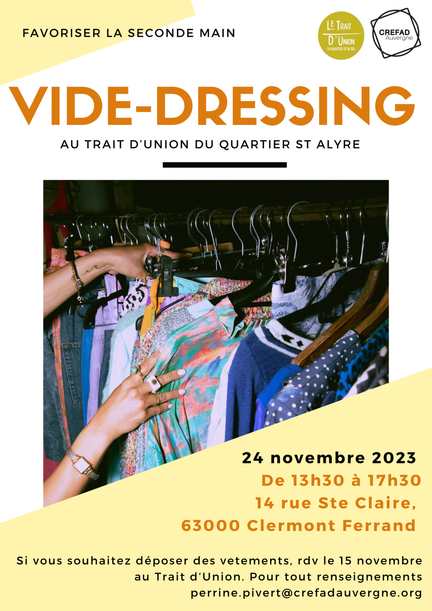Vide Dressing du Trait d&rsquo;Union du quartier St Alyre (Clermont Ferrand)